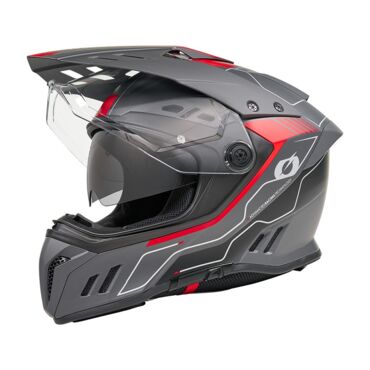 Oneal Шлем кроссовый со стеклом Sierra RS Echo красный черный - миниатюра 4