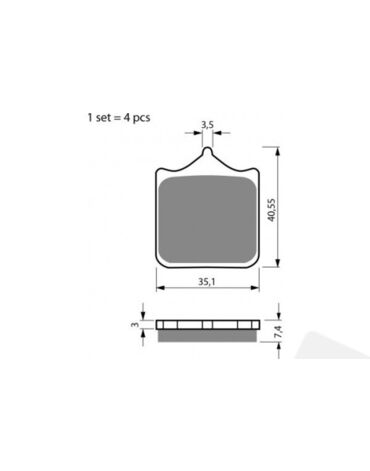 KTM колодки тормозные перед 690 Duke 08 10 / 990 SD 06 10 ( 61013030100 / 8A00A2040 )