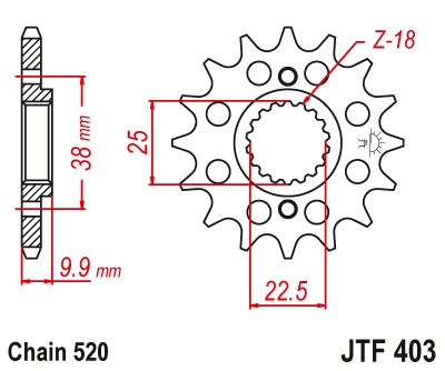 Звезда ведущая JTF403.15 - фото 1