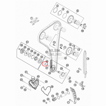 Втулка помпы KTM SX SXF EXC F HQ(13 23), original - миниатюра 1