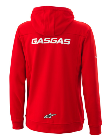 Толстовка GASGAS Team Zip Hoodie, red (XXL, Взрослая  Повседневная)