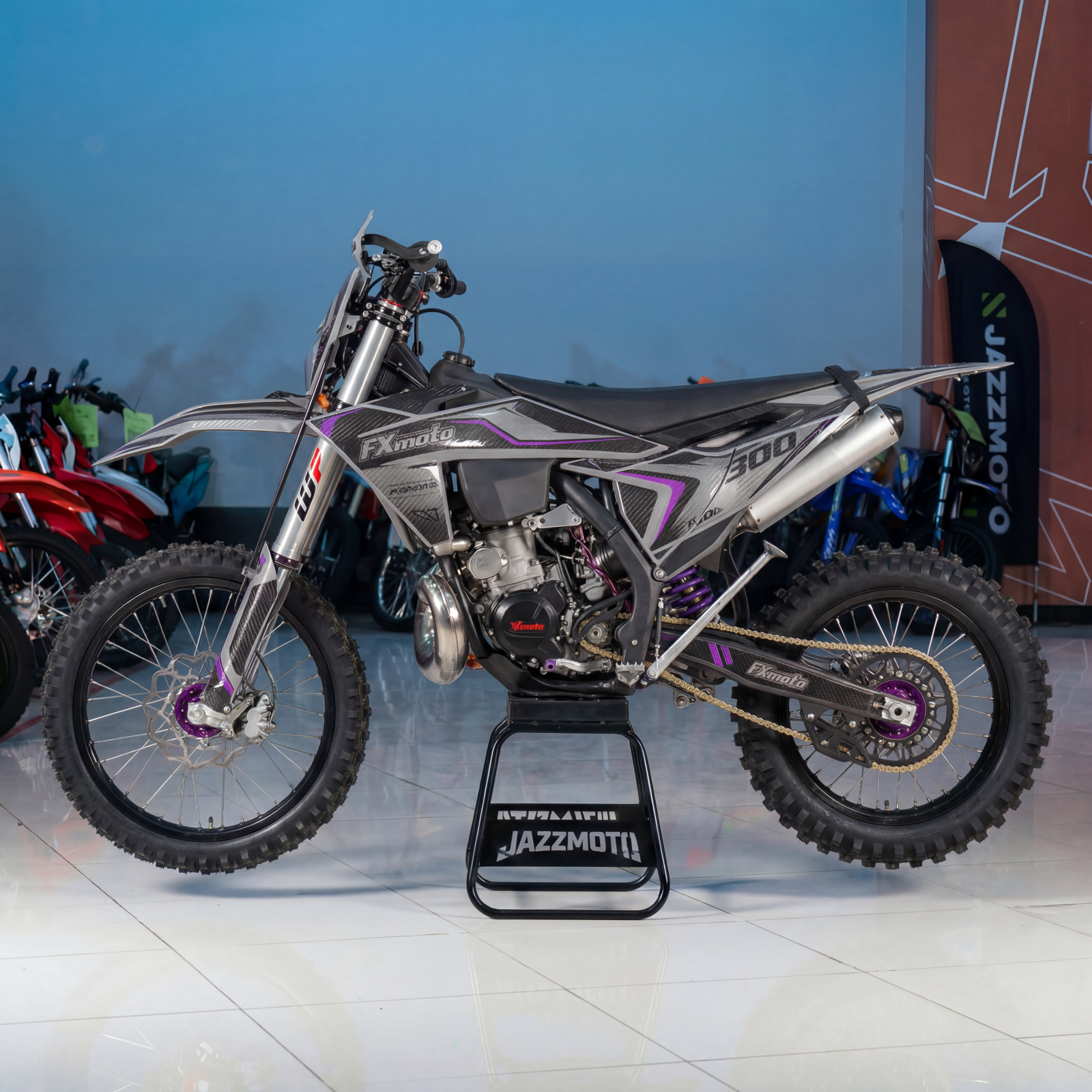Мотоцикл кроссовый FXMOTO XP300 2T Серый (без прогрессии)