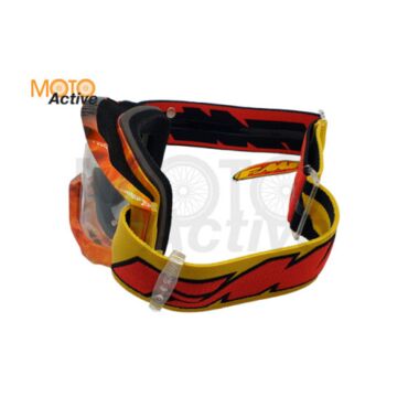 Детская маска кросс FMF Powerbomb Spark с прозрачной линзой - миниатюра 2
