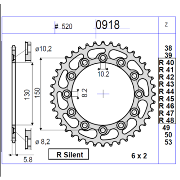 Звезда ведомая Ognibene 918 R47 (JTR245 3.47 / JTR305.47) - миниатюра 1