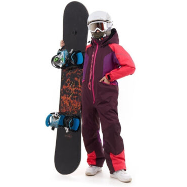 Dragonfly Зимний утепленный комбинезон DF Teenager Gravity Purple - Brown 2023 - миниатюра 11