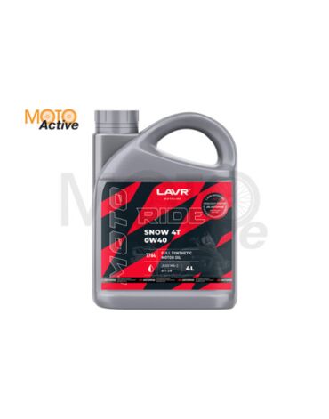 LAVR MOTO Моторное масло RIDE SNOW 4T 0W40 SN, 4 л