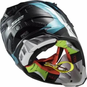 Мотошлем MX700 SUBVERTER EVO MAX черно бирюзовый - миниатюра 4