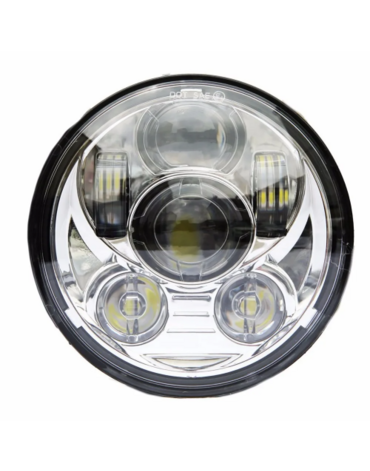 Фара на мотоцикл 5.75" LED хром