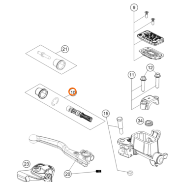 Ремкомплект тормозного цилиндра KTM OEM 77713008000 SX F - миниатюра 1