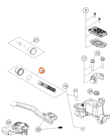 Ремкомплект тормозного цилиндра KTM OEM 77713008000 SX F