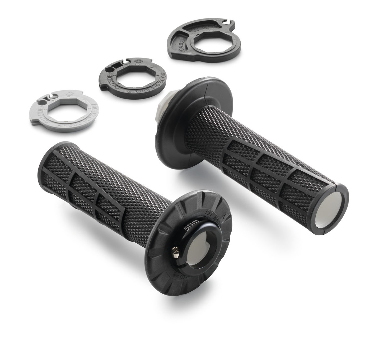 Открытые ручки руля черные (грипсы) ODI V2 Lock On MX HALF WAFFLE black