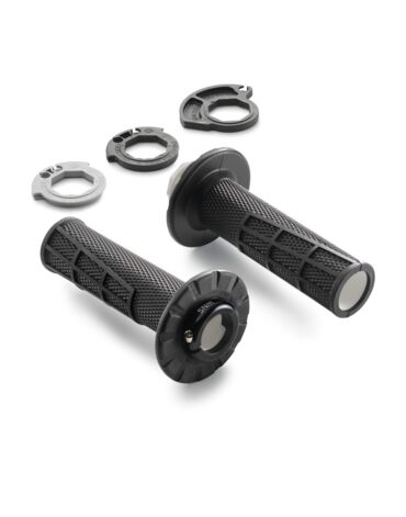 Открытые ручки руля черные (грипсы) ODI V2 Lock On MX HALF WAFFLE black
