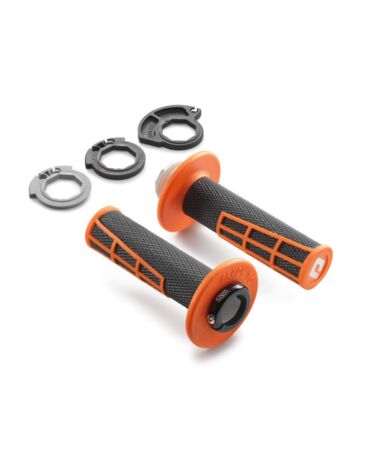 Грипсы Lock on черно оранжевые KTM 17 23