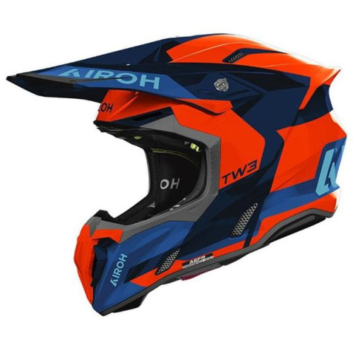 Шлем кроссовый Airoh Twist 3 Fancy Orange Blue Gloss