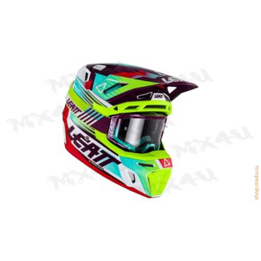 Кроссовый шлем Leatt Moto 8.5 Helmet Kit - Неон - миниатюра 4