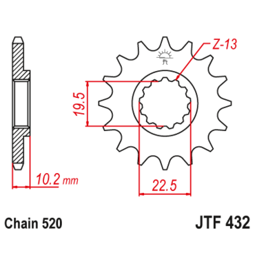 Звезда ведущая JTF432.15 - миниатюра 1