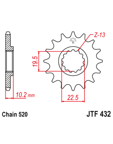 Звезда ведущая JTF432.15