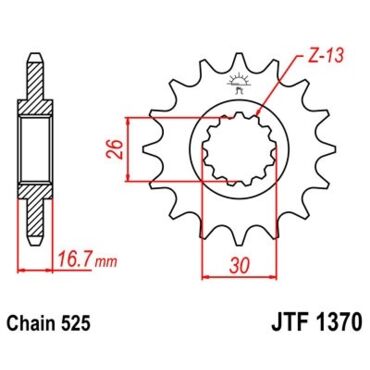 Звезда ведущая JTF1370.16 - миниатюра 1