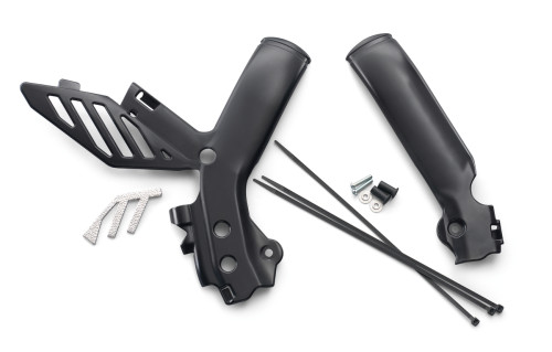 Защита рамы черная KTM SX SX F 07 10; EXC EXC F 08 11 / Husaberg TE 11 12 - фото 1