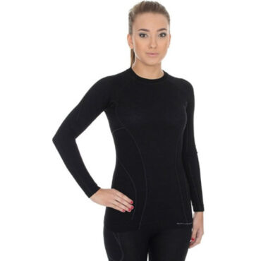 Brubeck Футболка женская Active Wool Черный - миниатюра 4