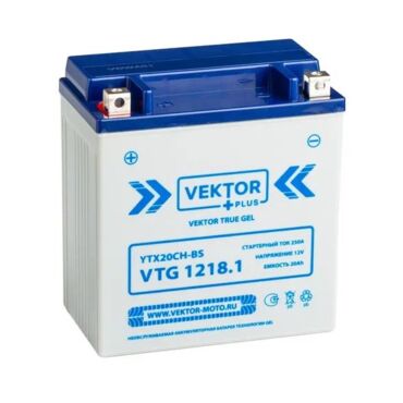 АКБ VEKTOR VTG 1218.1 ETX20CH BS , YTX20CH BS 1218.1 (150x87x161) 18 Ач - миниатюра 1
