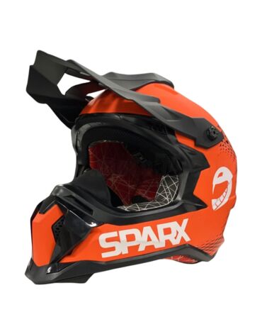 Шлем кроссовый Sparx Raptor (JH 601), оранжево чёрный