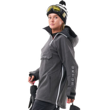 Dragonfly Куртка анорак сноубордическая DF Uktus Woman Graphite Melange - миниатюра 11