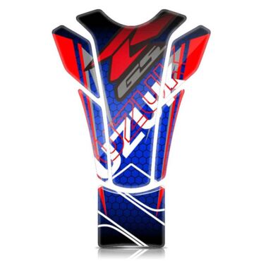 Наклейка на бензобак Suzuki GSX R сине красная - миниатюра 1