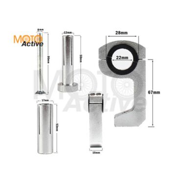 Крепление для защиты рук Regulmoto Ultra set универсальный 22 28 - миниатюра 1