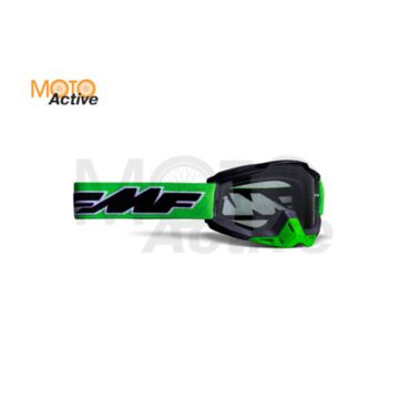 Маска кросс FMF Powerbomb Rocket лаймовая с прозрачной линзой - миниатюра 1
