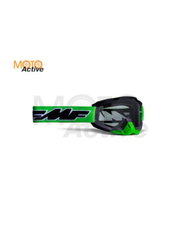 Маска кросс FMF Powerbomb Rocket лаймовая с прозрачной линзой
