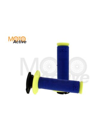 Грипсы кросс Progrip 708 325 сине желтые 7 различных крепежей тросика