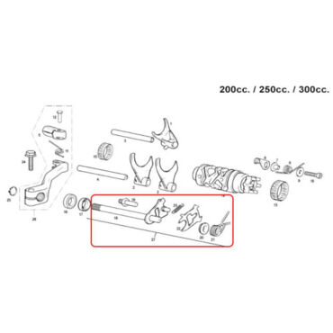 Вал переключения передач в сборе Rieju MR 250 300 2021-,Gas Gas EC 250 300 - миниатюра 1