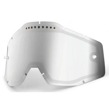 Линза 100% Racecraft Accuri Strata Vented Dual Pane Lens Anti Fog Mirror Silver - миниатюра 1