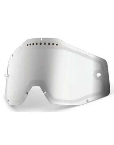 Линза 100% Racecraft Accuri Strata Vented Dual Pane Lens Anti Fog Mirror Silver