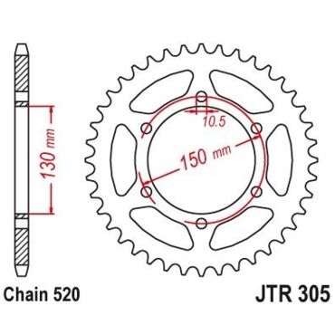 Звезда ведомая JTR305.46 - миниатюра 1