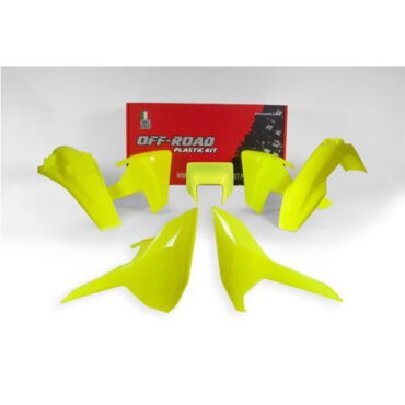 Комплект пластика Husqvarna Эндуро FE TE 2017 2019, цвет Neon Yellow (С пластиком фары) - миниатюра 1