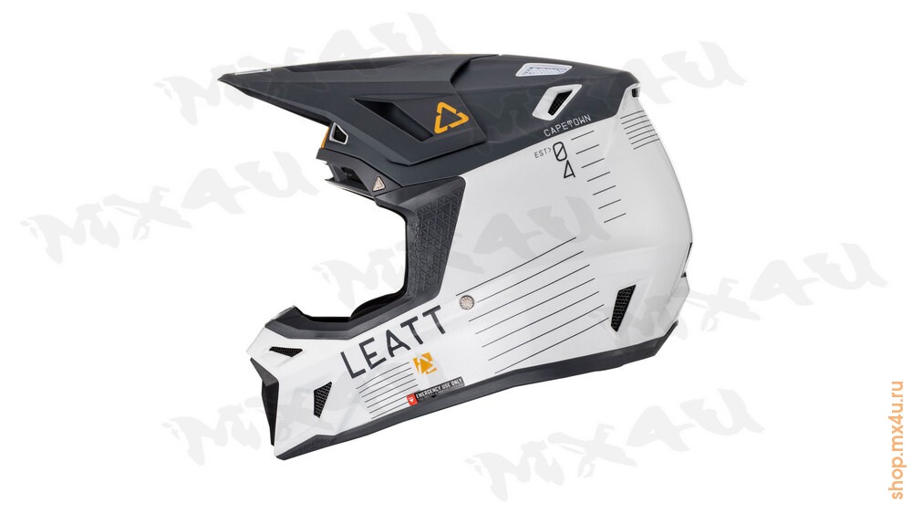 Кроссовый шлем Leatt Moto 8.5 Helmet Kit - Металлик - фото 4