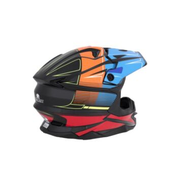 Desment Шлем кроссовый Raptor Black Blue Orange graphic - миниатюра 5