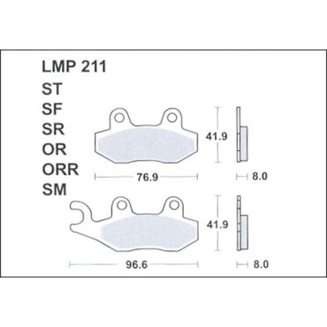 Колодки дискового тормоза AP Racing LMP211 ST (FDB497 / FA135) - миниатюра 1