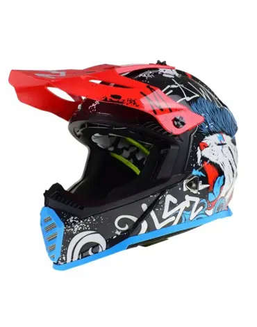 Мотошлем MX437 FAST 2 STARMAW MINI черно красно сине белый