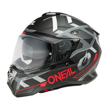 Oneal Шлем кроссовый со стеклом D SRS Square V25 черный красный - миниатюра 4