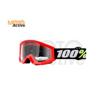 Очки детские 100% Strata Mini Goggle Red / Clear Lens - миниатюра 1