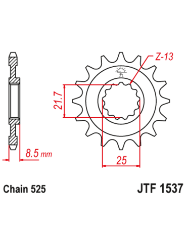 Звезда ведущая JTF1537 17