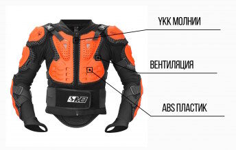 Черепаха мотоциклетная Madbull Turtle Jacket черная - миниатюра 6