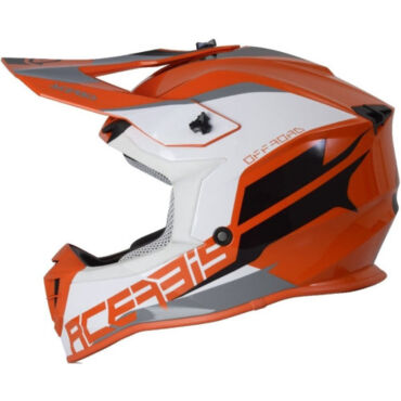 Acerbis Шлем кроссовый LINEAR Orange White - миниатюра 4