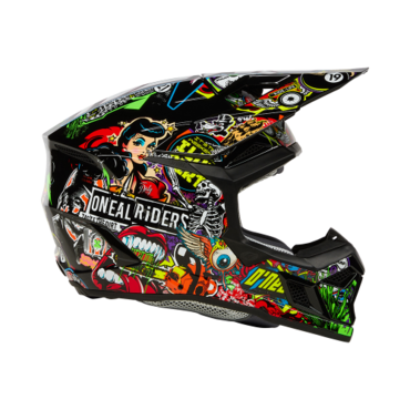 Oneal Шлем кроссовый детский 3Series Youth Crank V.24 красный/ зеленый - миниатюра 3