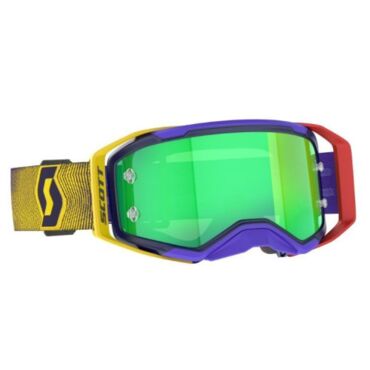 Очки кроссовые Scott Prospect 2.0 Red Yellow / lens Green chrome Works - миниатюра 1