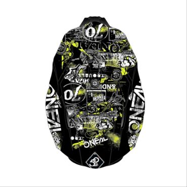 Oneal Шлем кроссовый 3Series Attack 2.0 Черный Желтый Неон - миниатюра 3