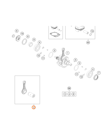Шатунный набор KTM OEM 79030015144 250 SX F 2017 2022